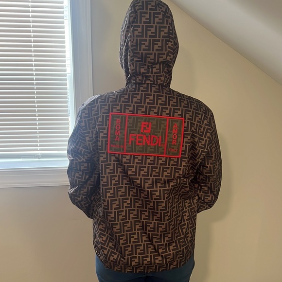 Unisex Authentic Fendi Windbreaker Monogram Jacket - Picture 2 of 8
